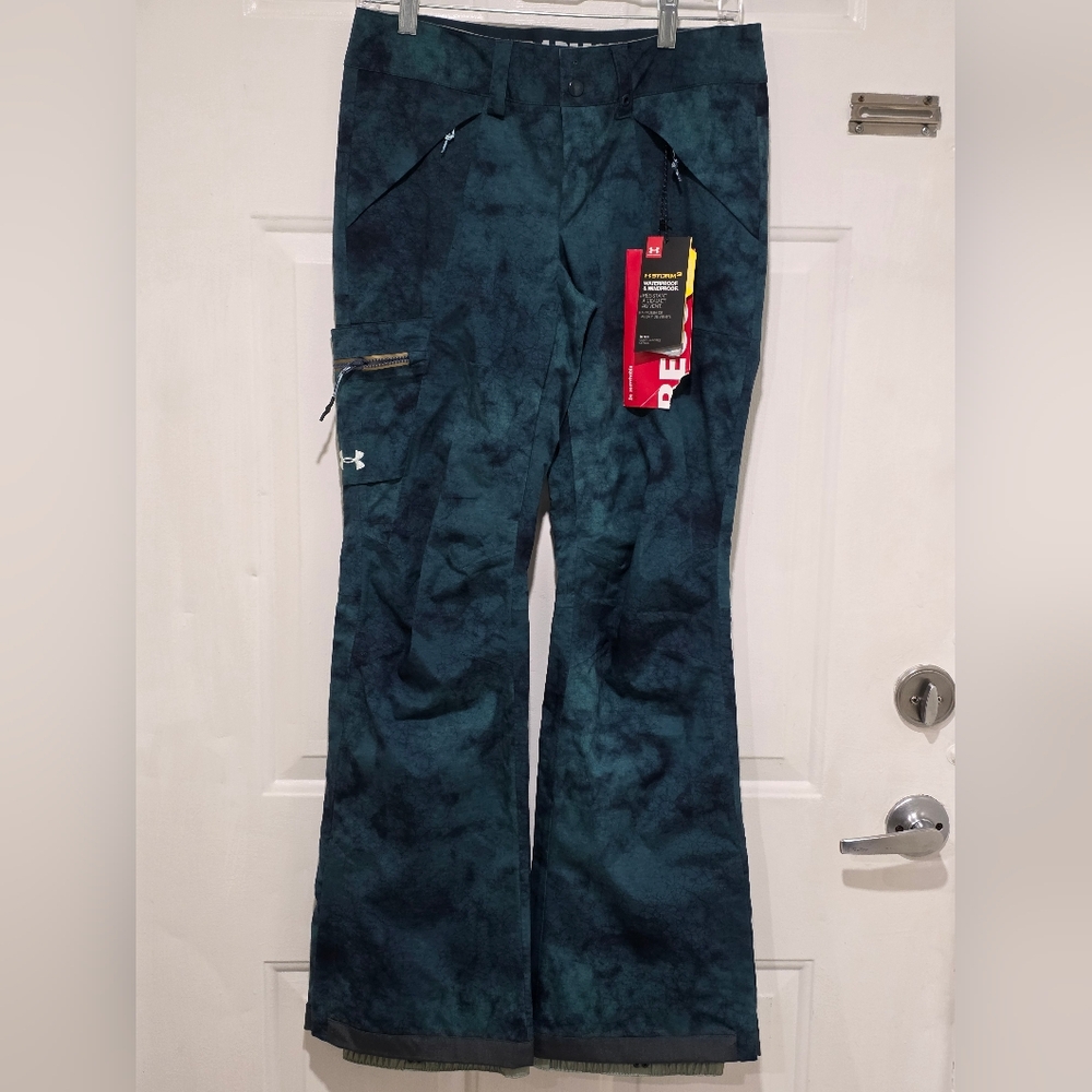 Under Armour Storm 3 Waterproof Windproof Ski Pants  Green Women's XS